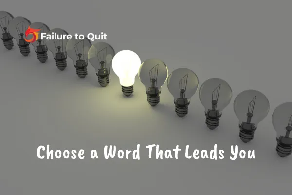 A glowing light bulb representing the power of choosing a word of the year to guide purpose and momentum.