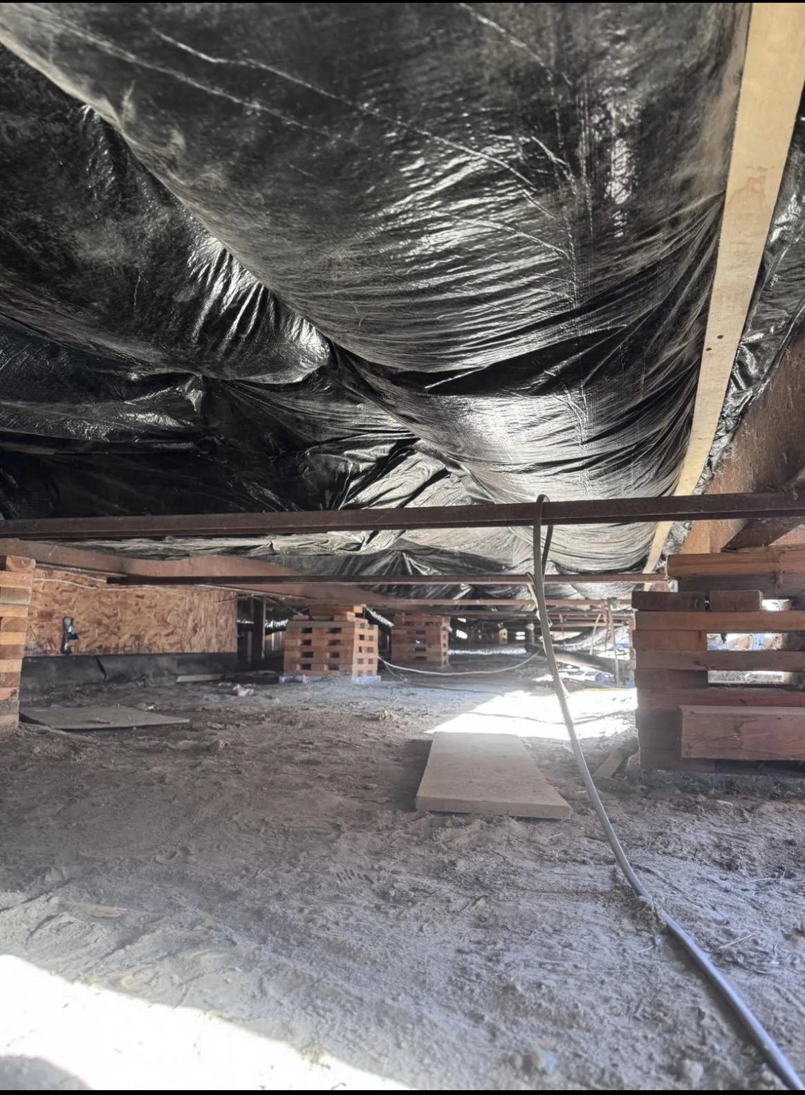 Mobile home leveling work