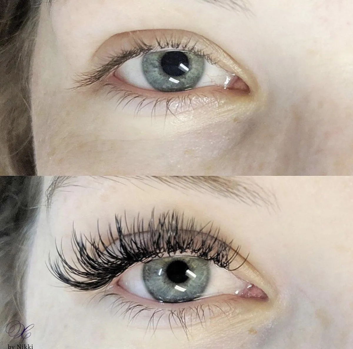 Before and after Eyelashes