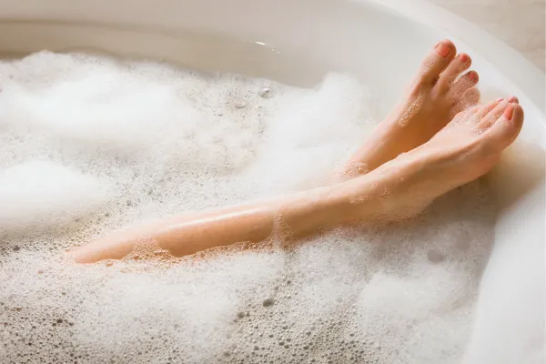 Woman in bath