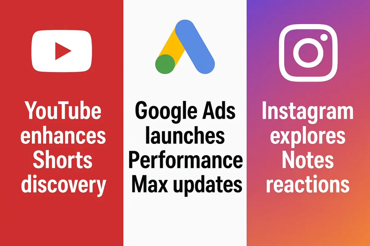 Youtube, Google Ads & Instagram explore Notes