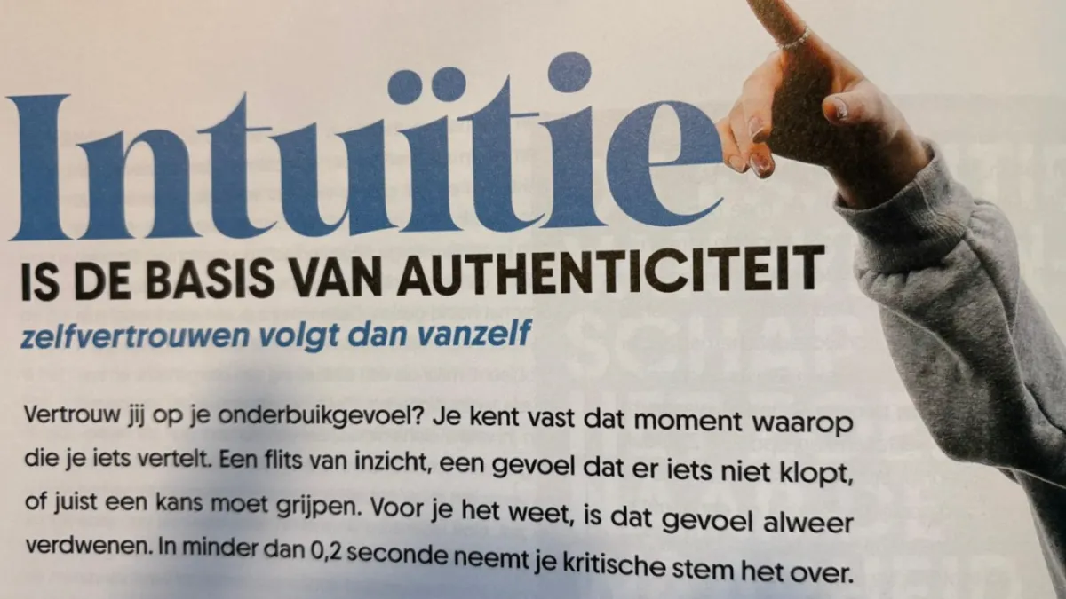 Intuïtie is de basis van jouw authenticiteit