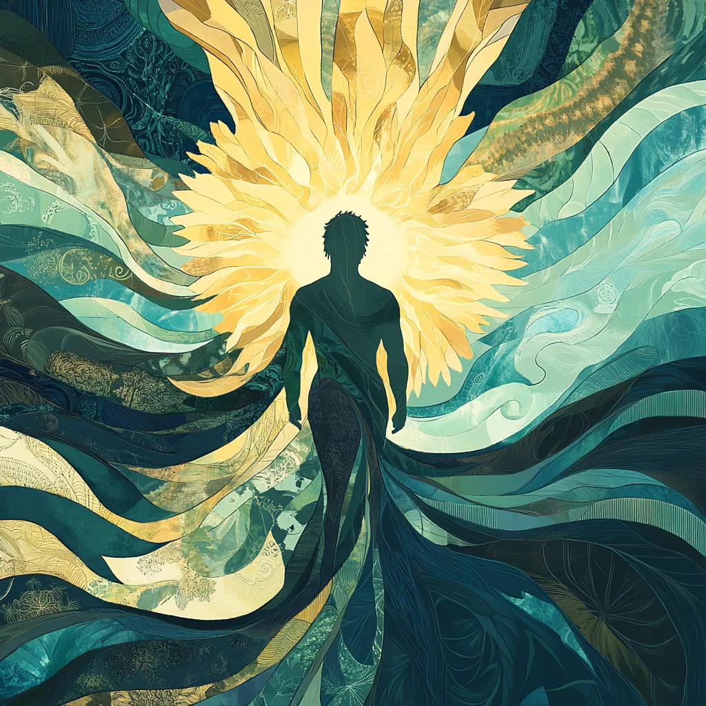 Man breaking free from trauma