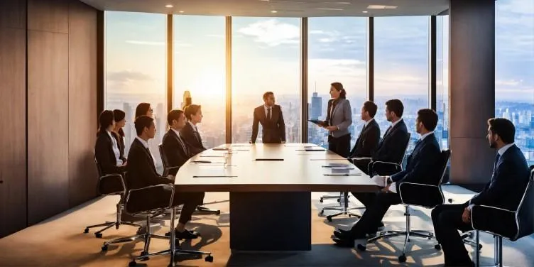 Boardroom Overlooking Skyline