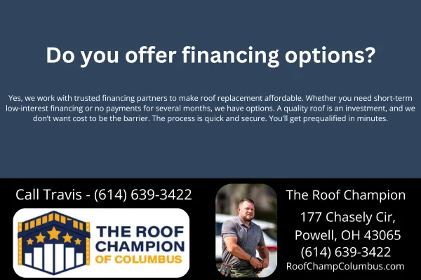 Worried about the cost of a new roof? Learn how The Roof Champion of Columbus makes roof replacements affordable with fast, secure financing options.