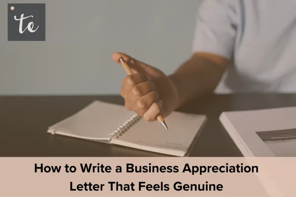 how to write a business appreciation letter