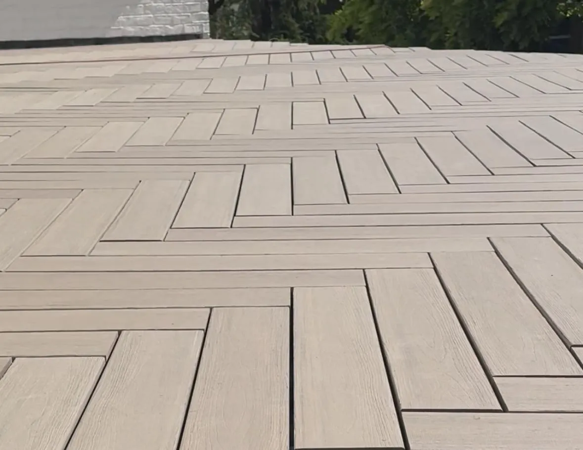 herringbone deck pattern