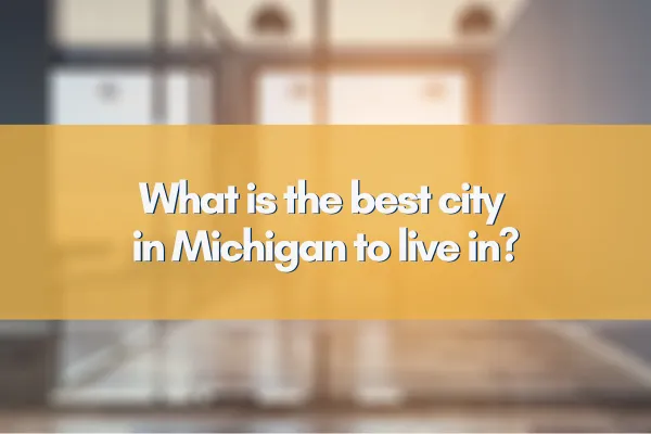 Scenic view of Michigan city skyline at sunset.