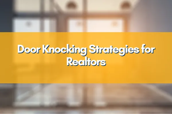 Real Estate Agent knocking on doors in Ann Arbor Michigan