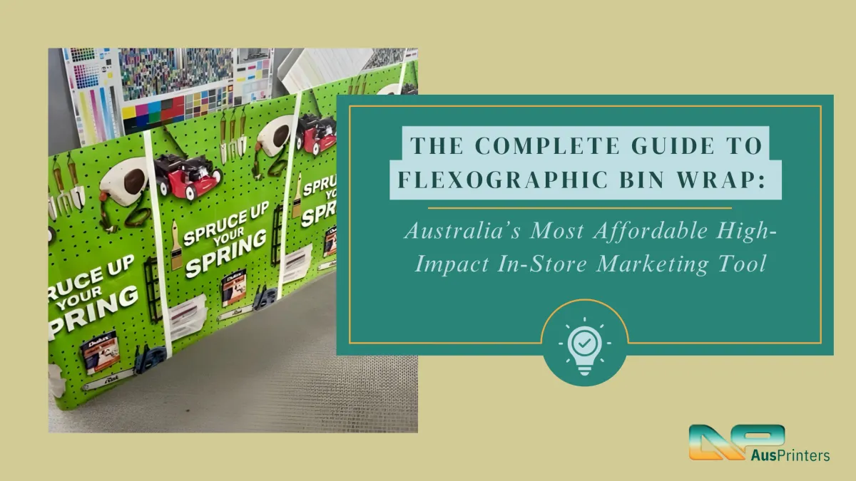 Flexographic bin wrap manufactured in Australia by AusPrinters