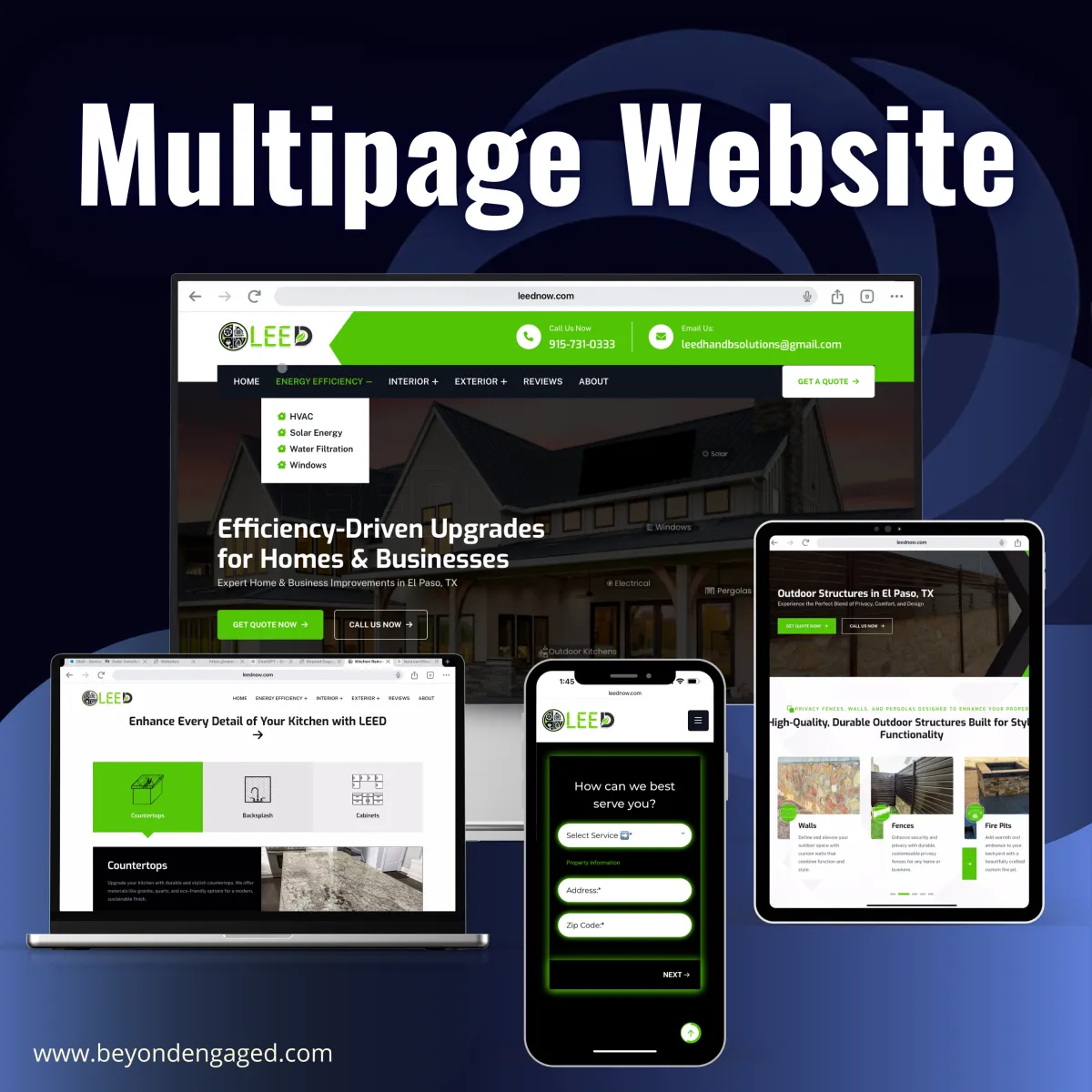 WEBSITE DESIGN: LEED HOME & BUSINESS SOLUTIONS