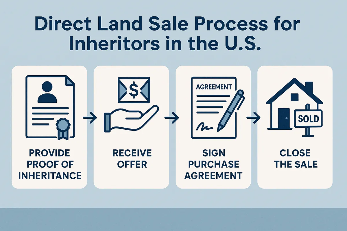 Direct land sale process for inheritors in the U.S.