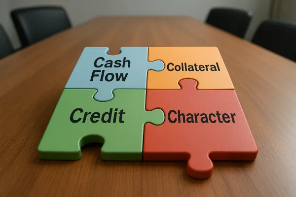 4 puzzle pieces of the 4 Cs