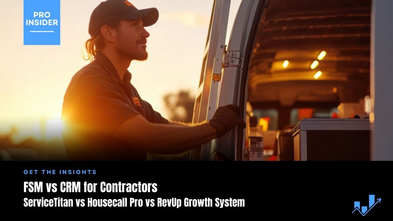FSM vs CRM for Contractors: ServiceTitan vs Housecall Pro vs RevUp Growth System™