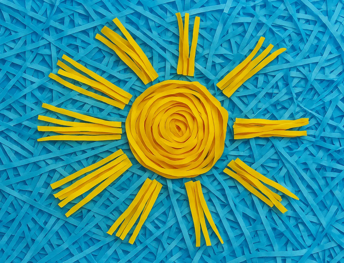 shredded paper sunshine
