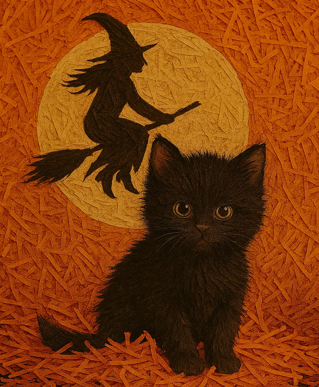 black cat and witch