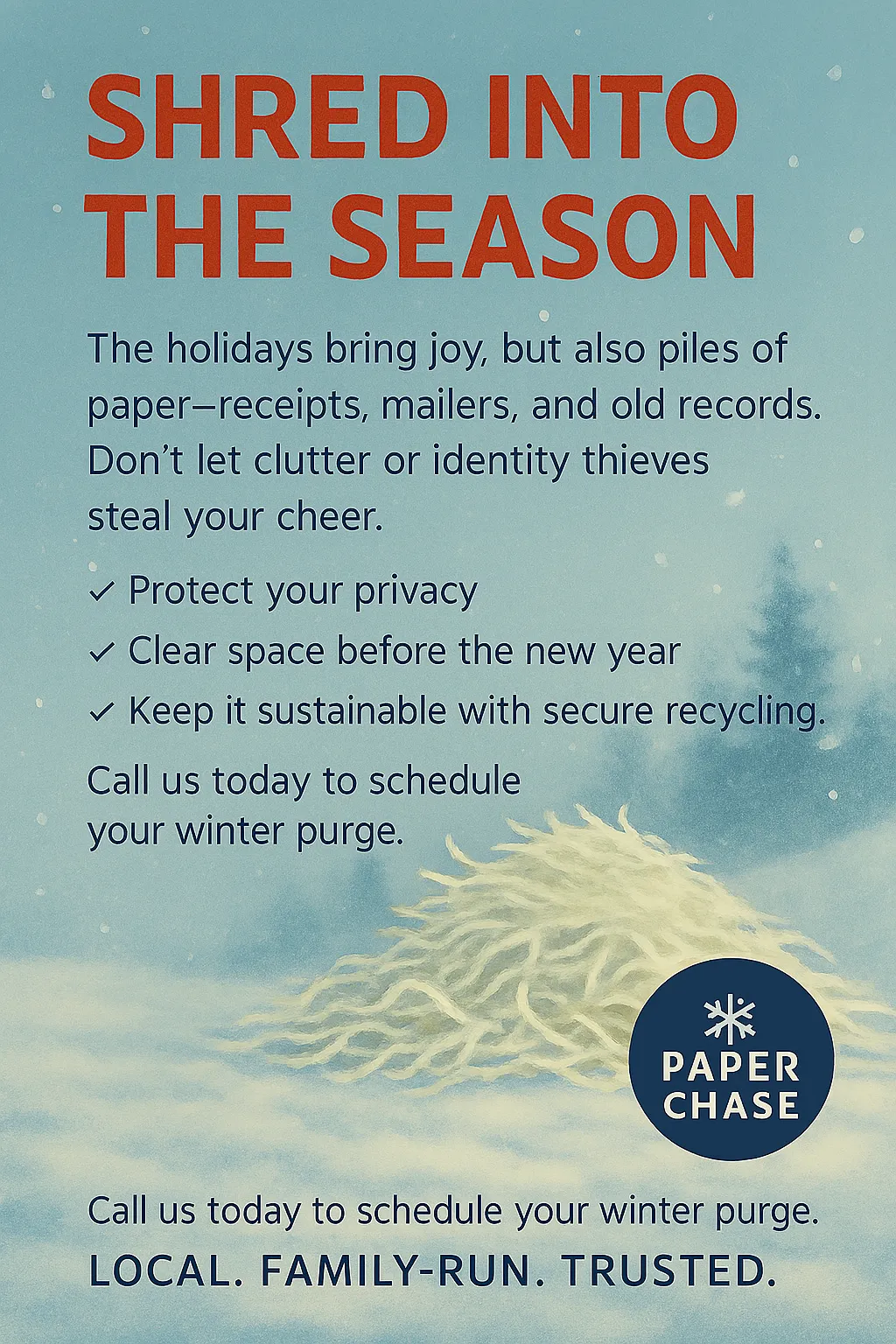 shred into the holiday season