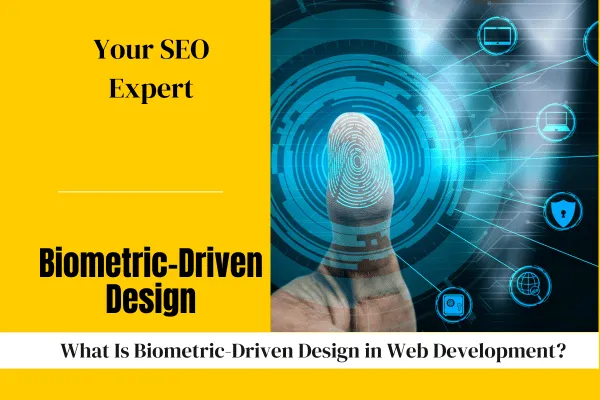 Diagram showing the future of web design with biometrics.