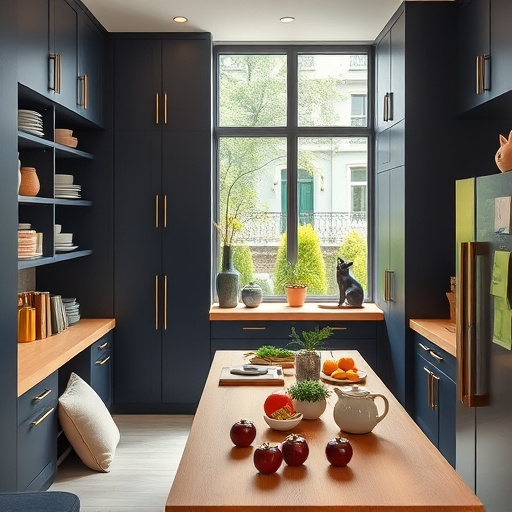 Alt text: A serene Chinese brush painting depicting a modern kitchen upgrade, featuring a minimalist kitchen counter with a voice-activated coffee maker and a touch-control induction stove, surrounded by traditional utensils like painted ceramics and bamboo steamers. The scene conveys a calm and inspiring mood with soft inks in muted jade green, warm beige, and gentle blues, evoking a sophisticated atmosphere. A whimsical animated recipe book floats above the countertop, its pages open to vibrant food illustrations, symbolizing easy meal preparation. A potted jade plant in the corner adds an organic touch, while wisps of ink represent vapor from a virtual steam display, blending into a sunlit kitchen window showcasing a picturesque garden, emphasizing the fusion of technology and fresh ingredients.