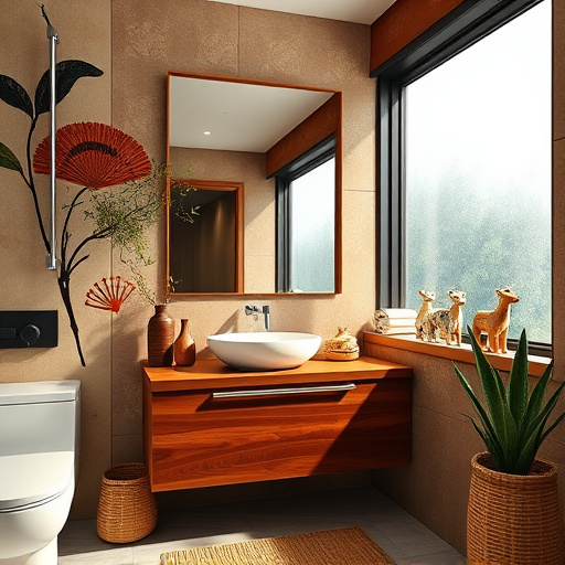 A vibrant and dynamic blog cover image about "kitchen remodeling in the USA," featuring a bright, cubist-inspired kitchen scene. The image showcases modern appliances and sleek cabinetry through geometric shapes. It includes an abstract kitchen island with a funky design, colorful tiled walls, and a whimsical cabinet with an oversized vegetable-shaped handle. Quirky details like a floating cubist fruit bowl filled with stylized fruits, such as a square apple and triangular banana, emphasize fresh kitchen design ideas. The background displays an open-concept space with abstract light fixtures resembling multicolored diamonds and a chalkboard wall with doodles of kitchen concepts. A window allows light to illuminate the scene, creating lively geometric shadows on the floor. The warm color palette of sunny yellows, rich reds, and deep blues evokes creativity and comfort, appealing to homeowners seeking inspiration for their kitchen transformation.