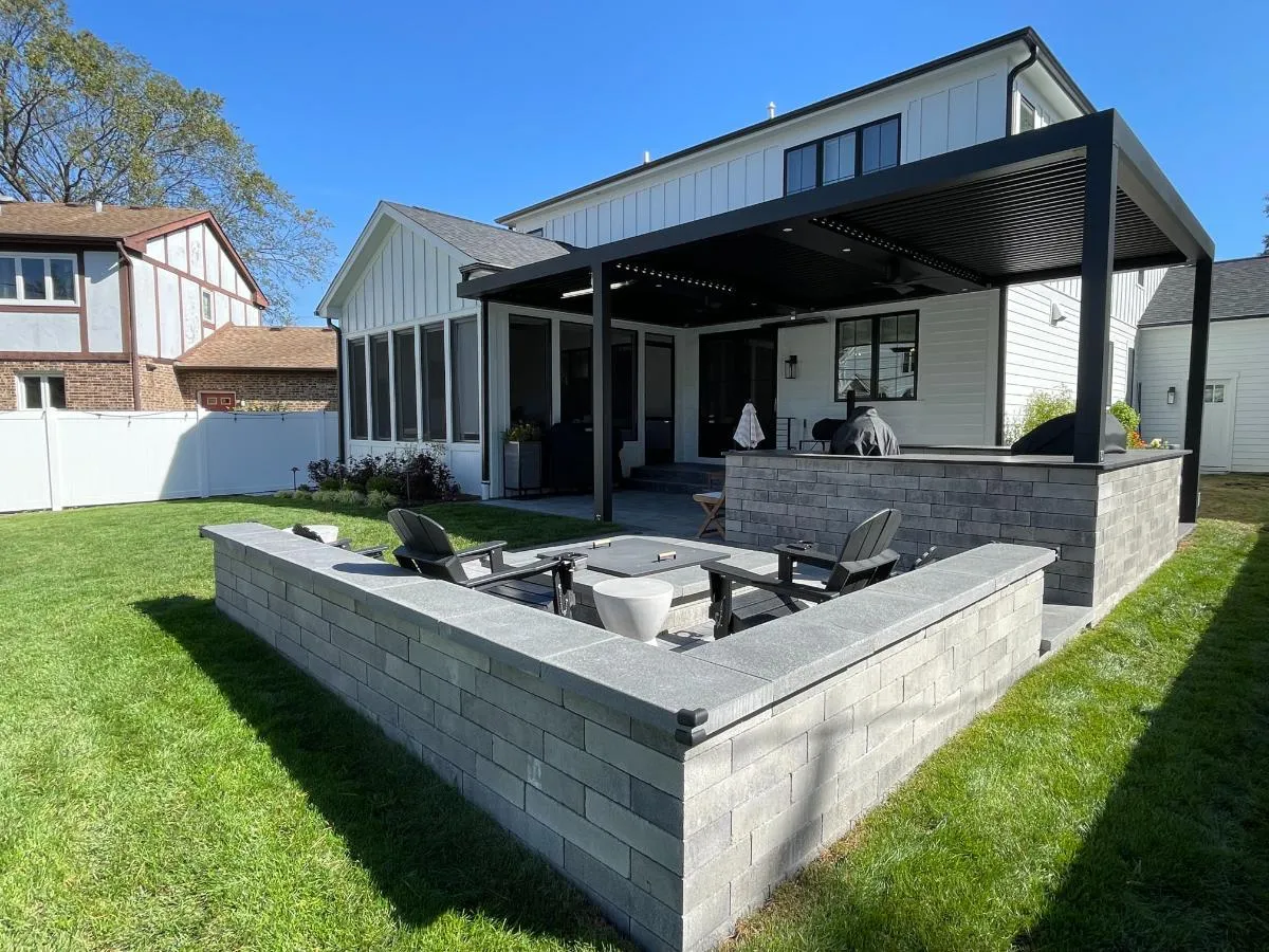 A Backyard Built for Entertaining with Sleek Outdoor Living Design in Elmhurst