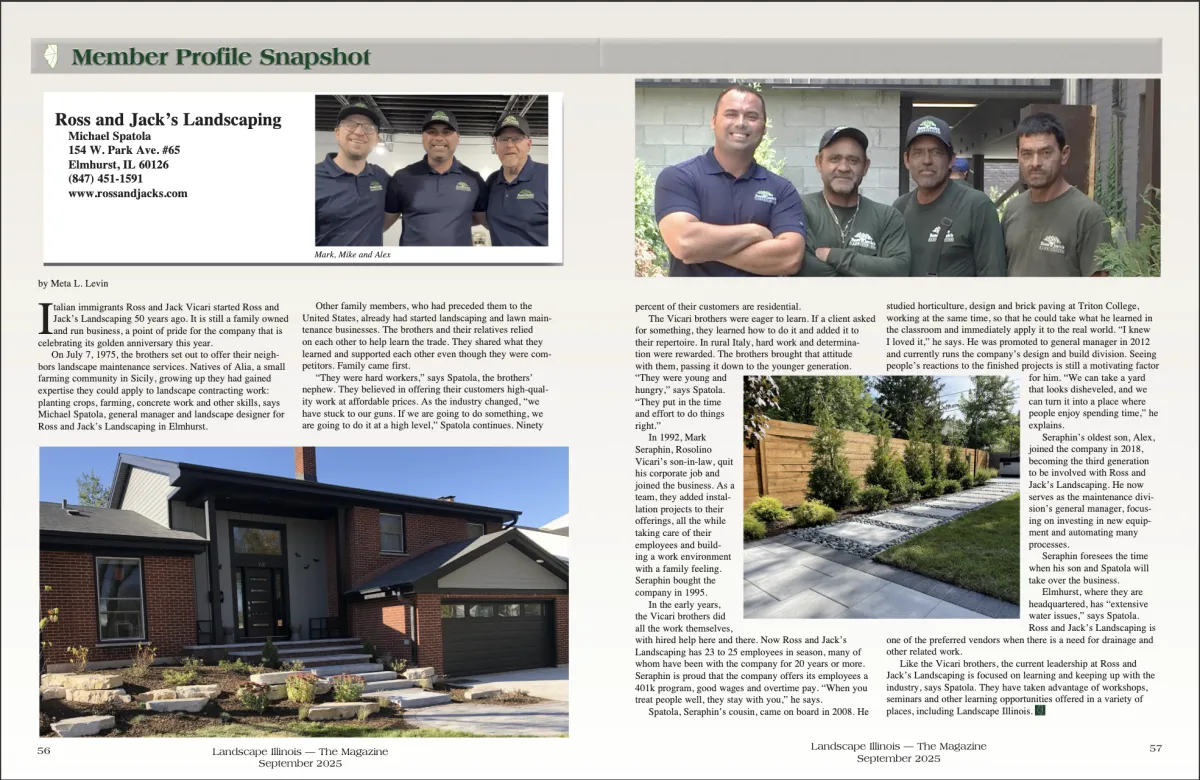 Ross & Jack’s Landscaping Featured in Landscape Illinois Magazine