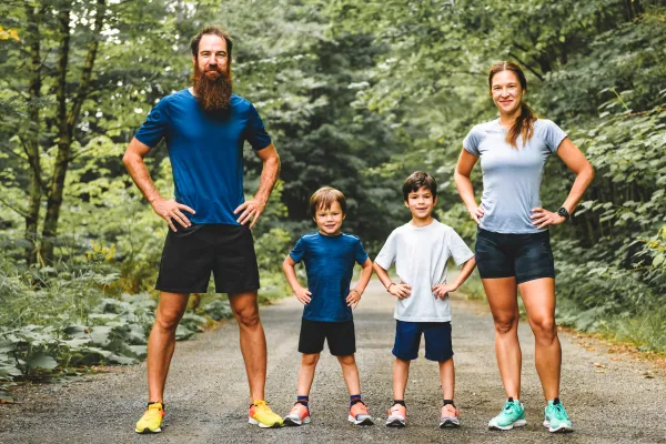 Family out on a run