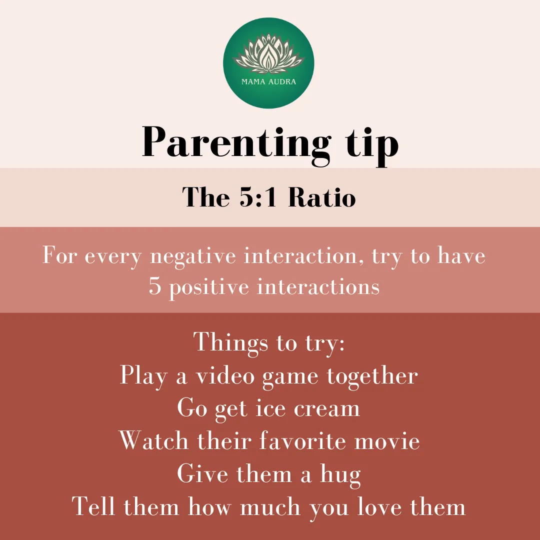 5 to 1 ratio to counteract tense moments