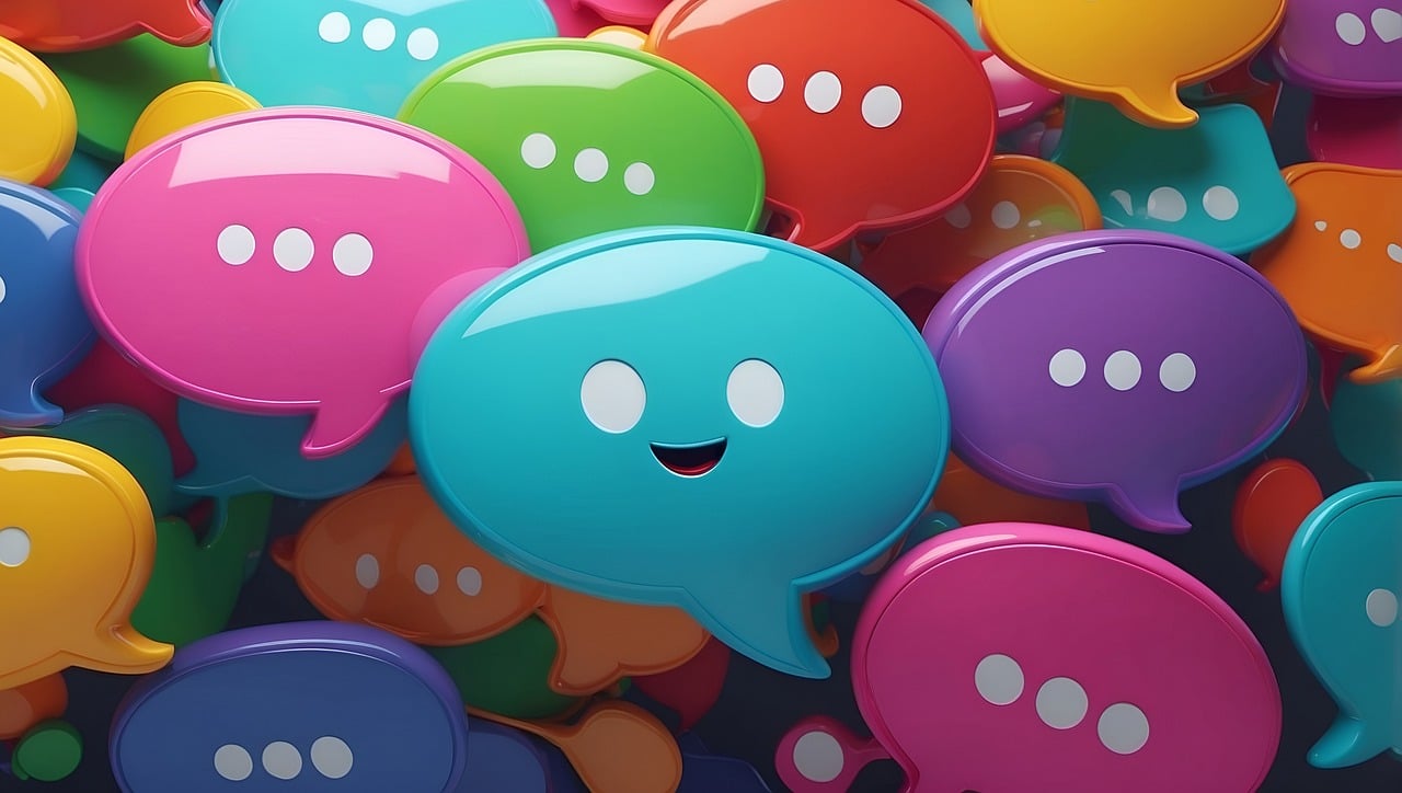 Speech bubbles of all colors