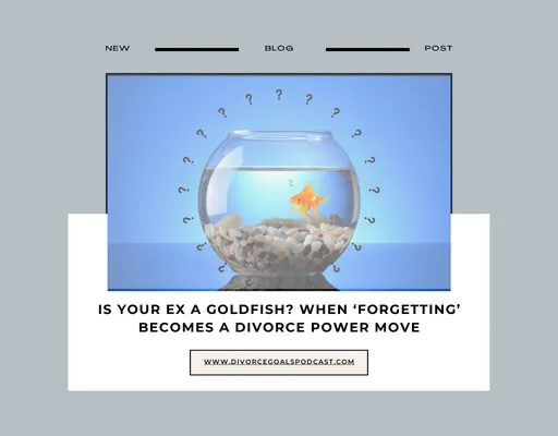 Goldfish in a round glass fishbowl filled with water and pebbles, surrounded by floating question marks against a blue background, symbolizing confusion or forgetfulness