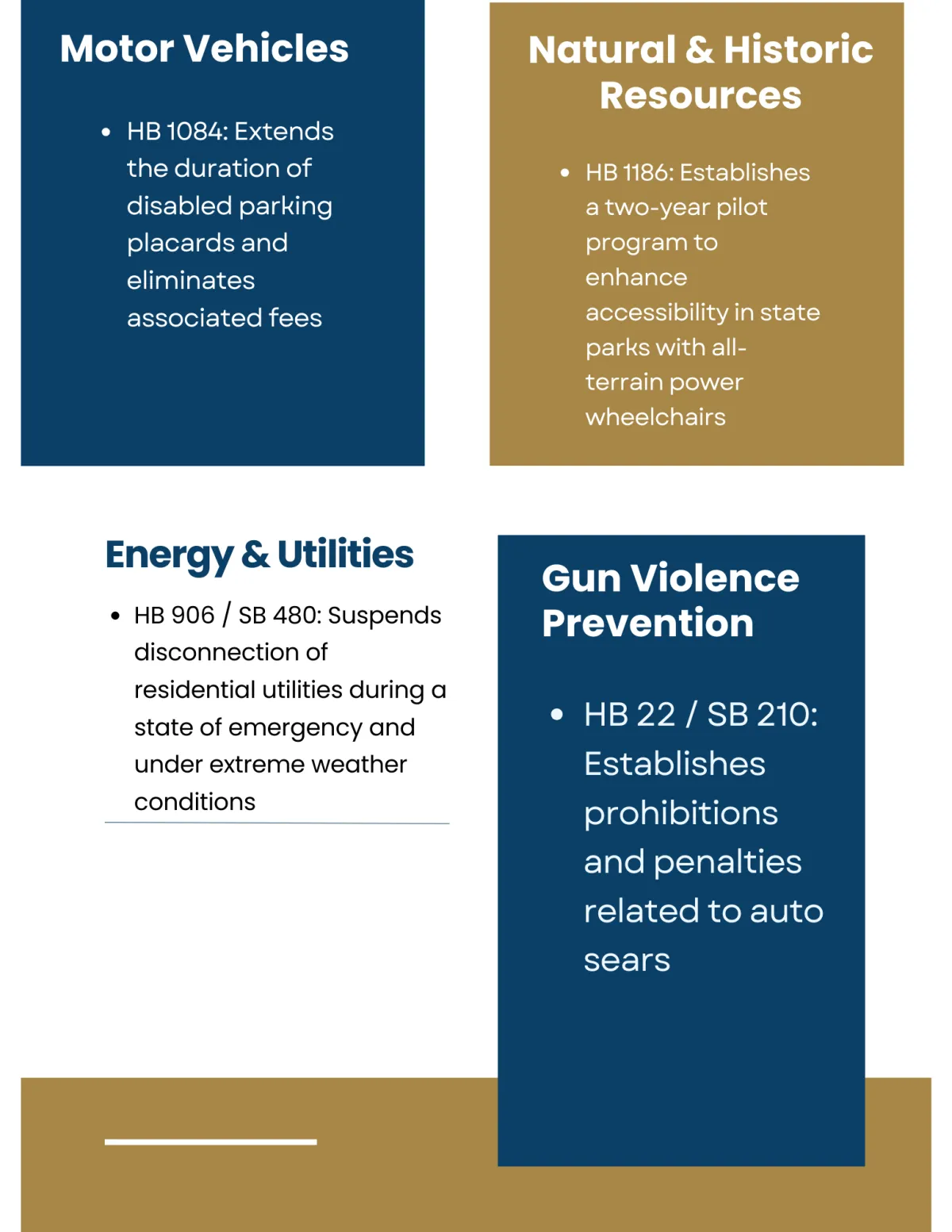 Summary of new Virginia laws for 2024 affecting motor vehicles, natural resources, utilities, and gun violence prevention.