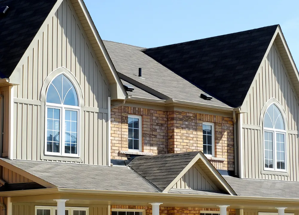 Contemporary infill homes blending into an established Edmonton community