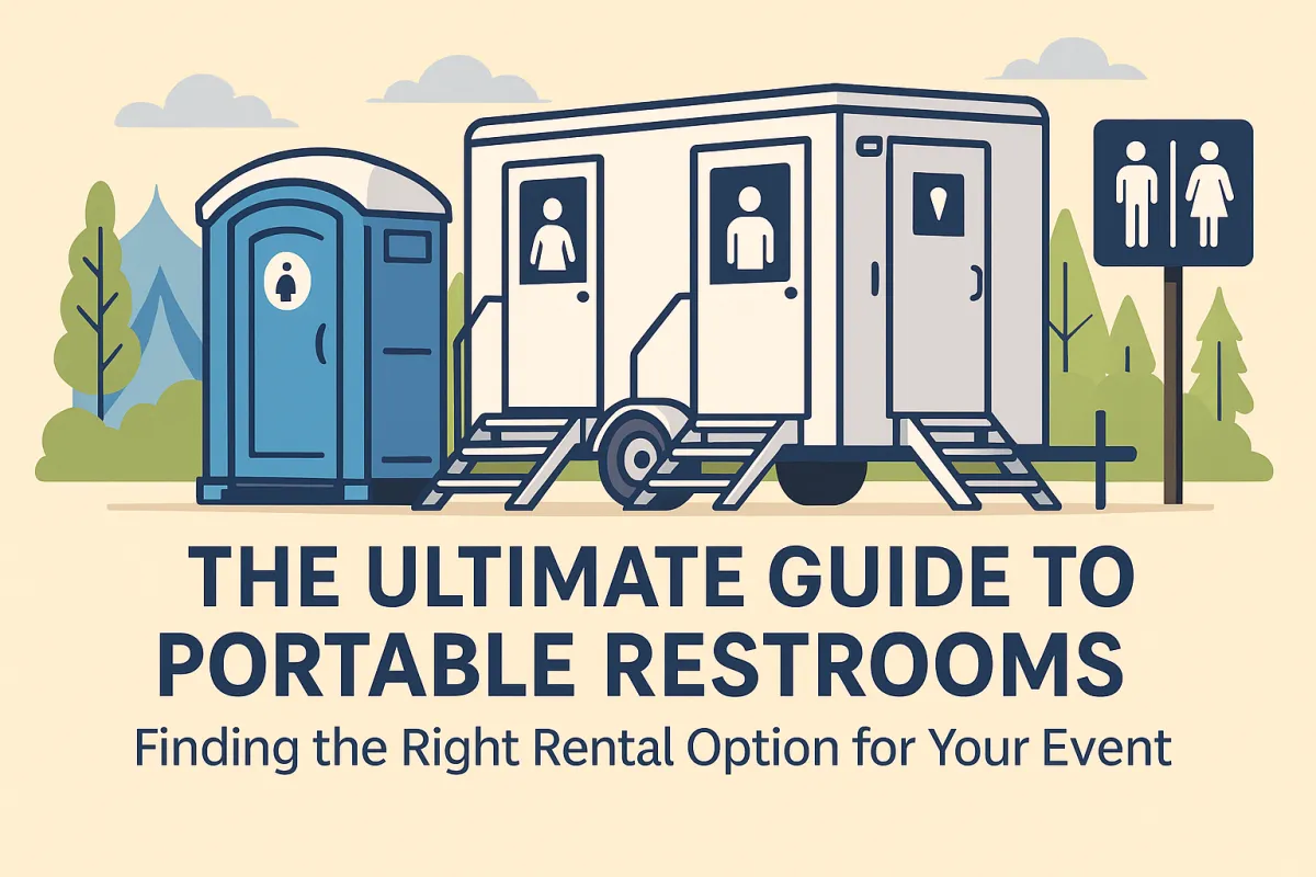 Event Restroom Rentals: Cartoon Image