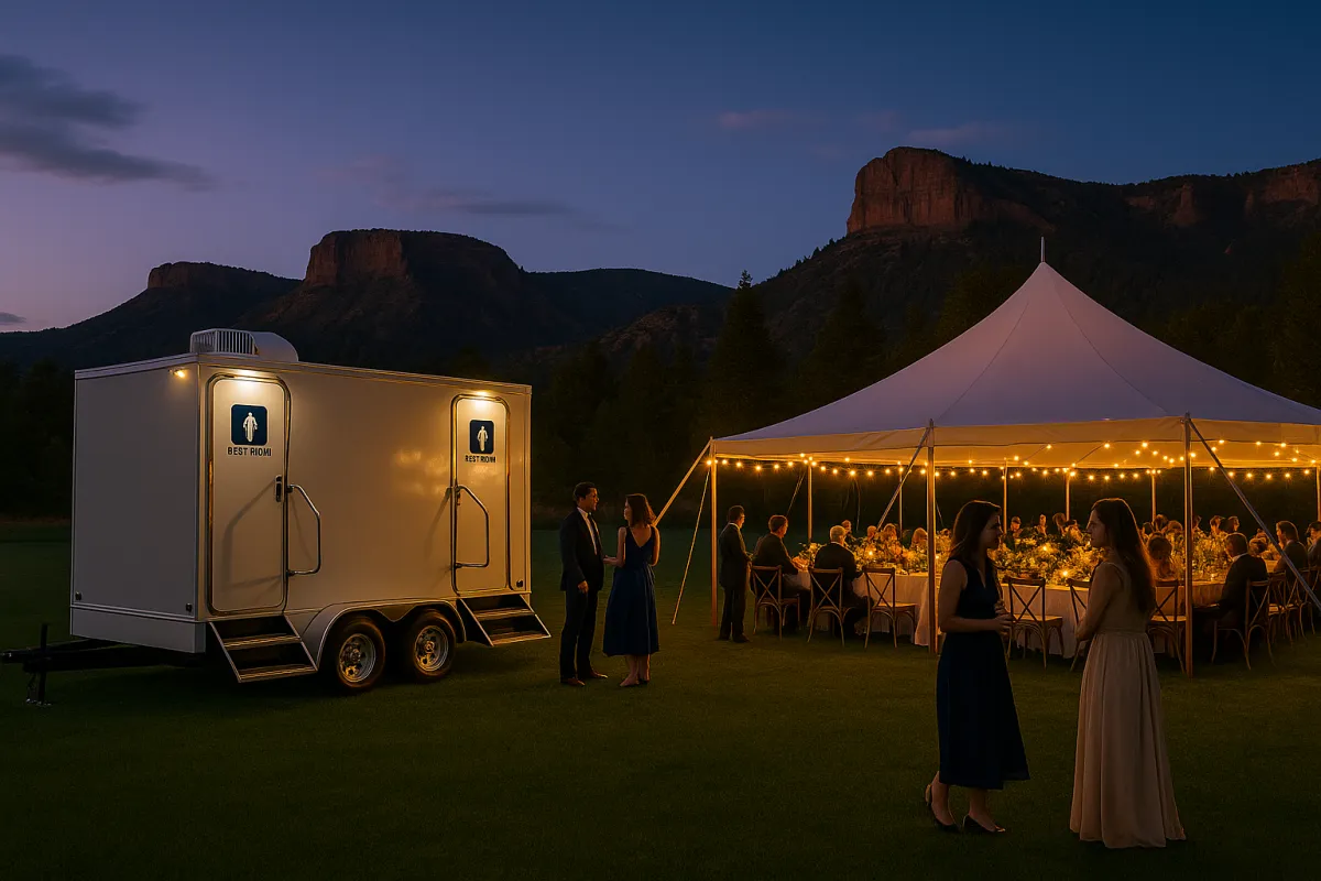 Grand Junction Wedding Restroom Rentals: Luxury Trailers & Porta Potties for Western Slope Venues
