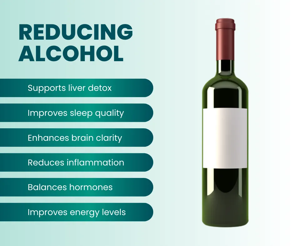 Benefits of Reducing Alcohol with a wine bottle