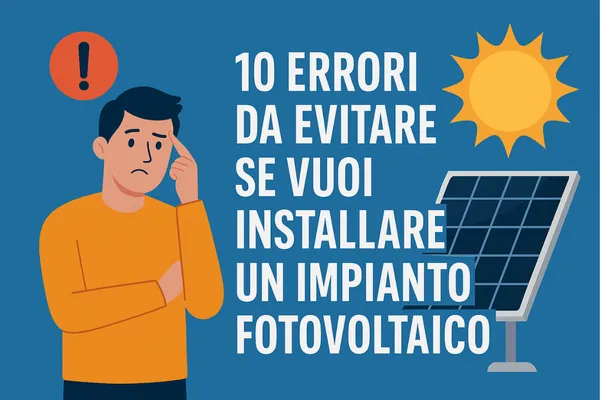 10 errori da evitare se vuoi installare un impianto fotovoltaico