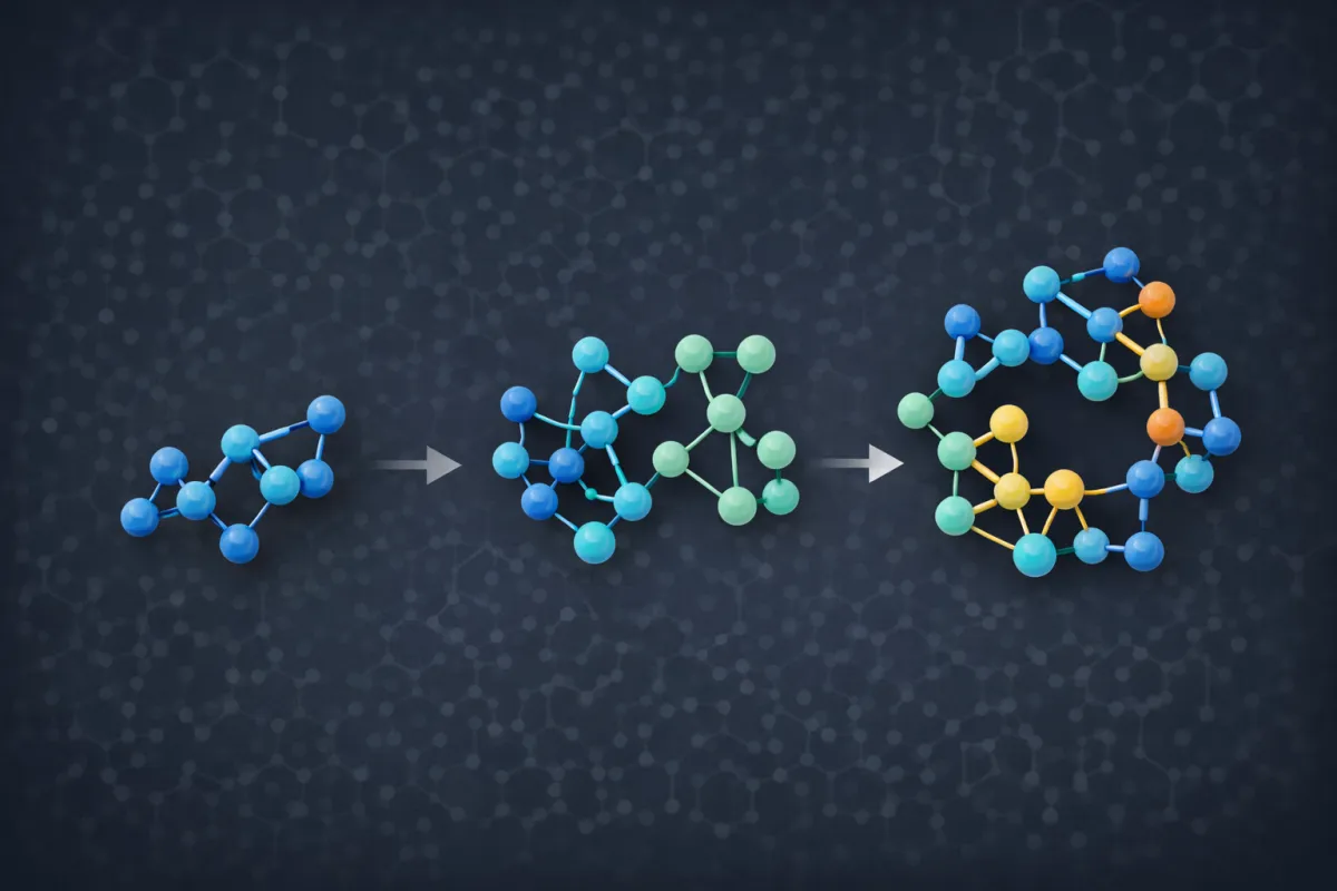  Scientific illustration depicting the evolution from single-receptor GLP-1 agonists to dual and triple receptor agonists, showing increasing complexity and efficacy in metabolic peptide therapeutics for 2026.