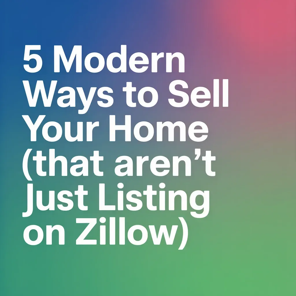  Modern, stylish home with “For Sale” sign, bright and inviting, showing curb appeal