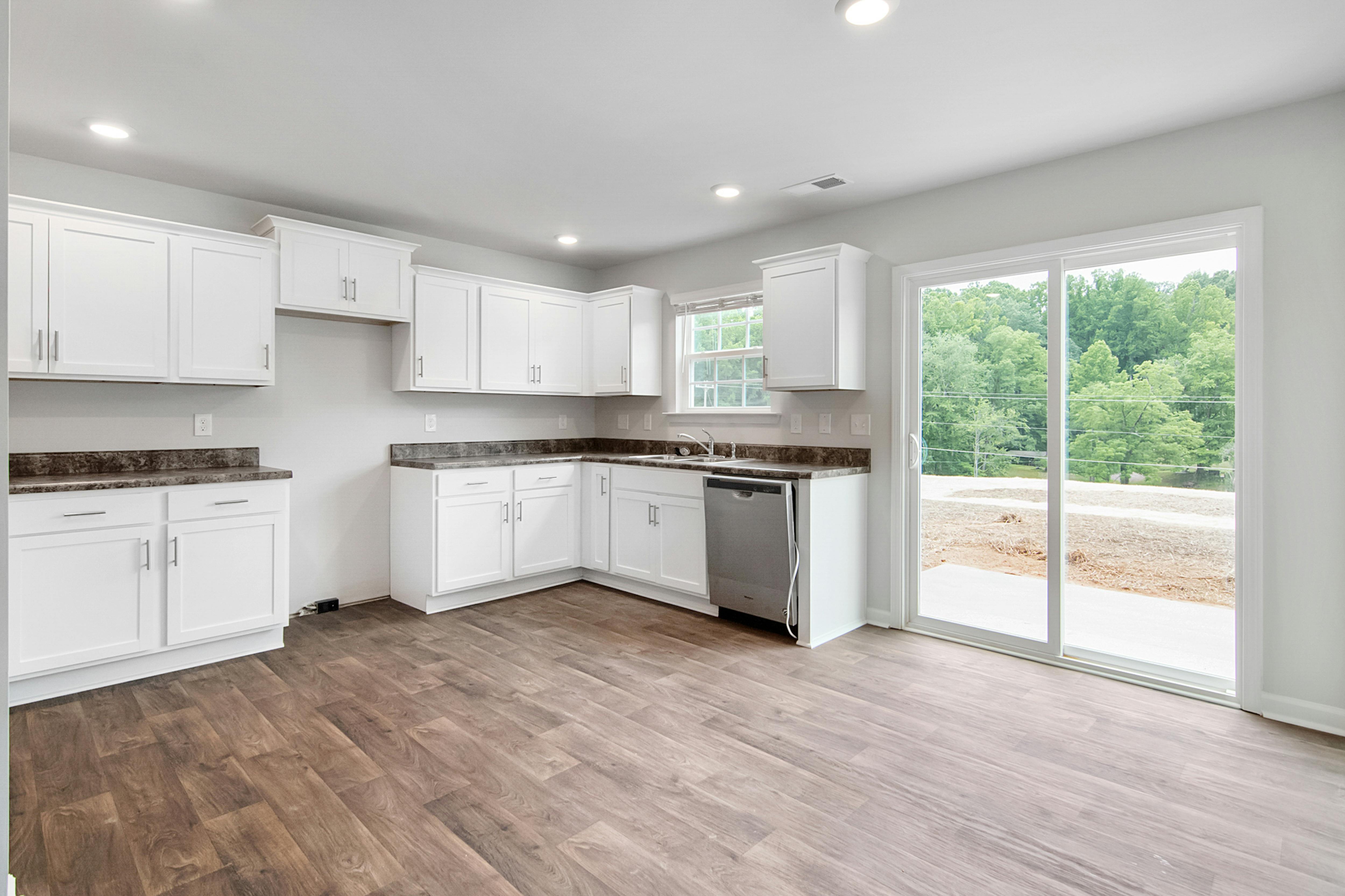 Kitchen with White Cabinets
