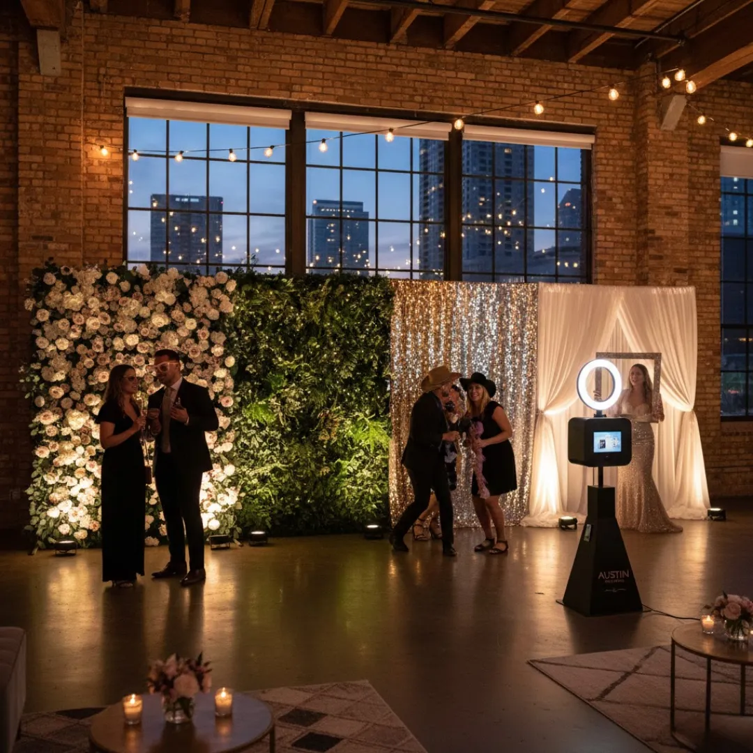Best Photo Booth Backdrops for Austin Weddings and Parties | Hey Honey Booths 