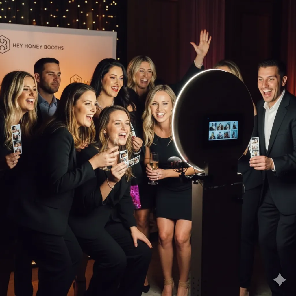How Photo Booths Boost Brand Awareness at Corporate Events | Hey Honey Booths 