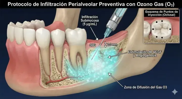 Osteonecrosis de los Maxilares (MRONJ): Protocolos Preventivos y de Cicatrización con Ozono