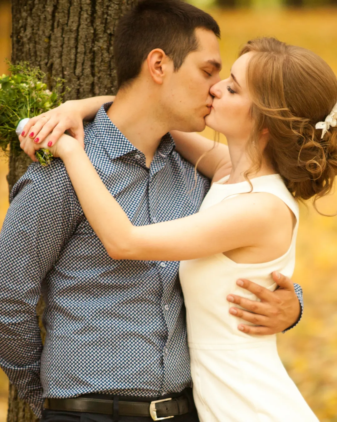 Hugging couple