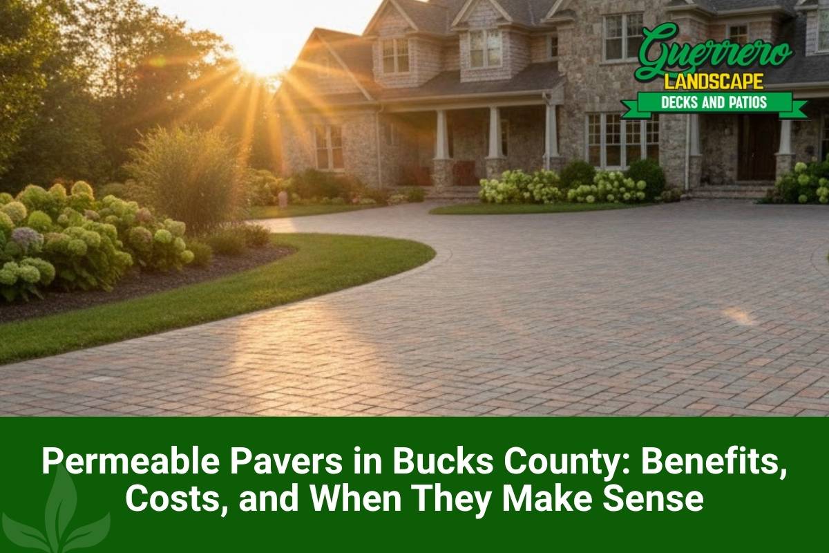 Permeable pavers bucks county driveway showing high infiltration rate