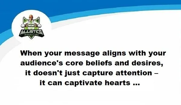 Our Marketing Message needs to be on point to our target audience