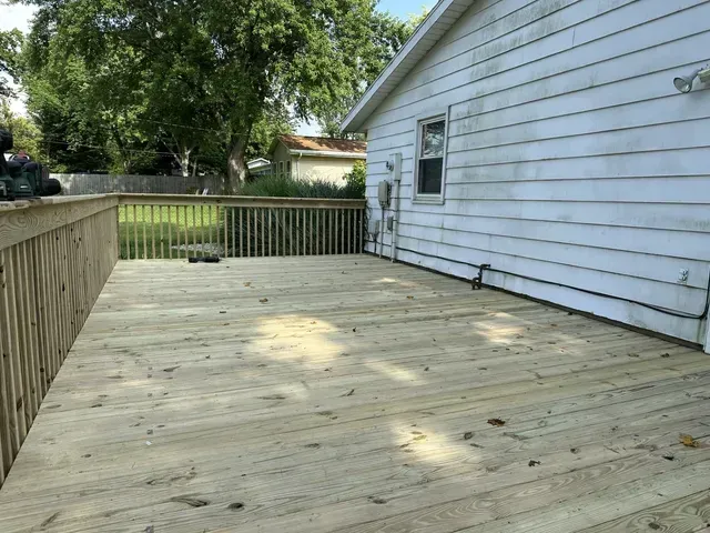 Replaced Deck With A Pretreated Wood Deck In Fort Wayne, Indiana