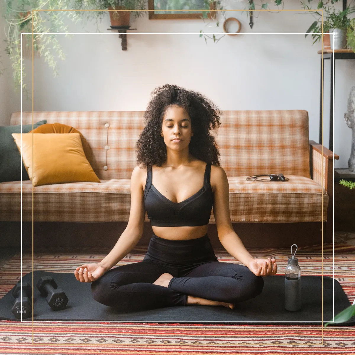 Image: Female doing yoga