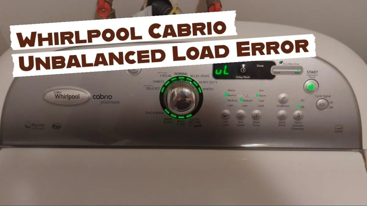 whirlpool unbalanced load error