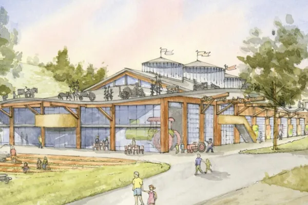 Rendering of Jack’s Park on Simplot Hill in Boise with families enjoying a picnic and scenic views.