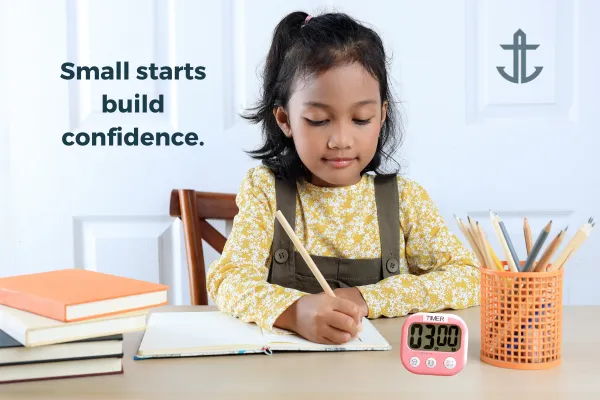 Helping Kids Start Hard Tasks With the 5 Minute Strategy